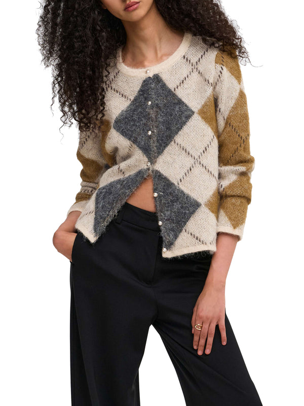 ONLY DROP5 Cardigan Only Onlnoeme Ls O-Neck Knt - Grigio