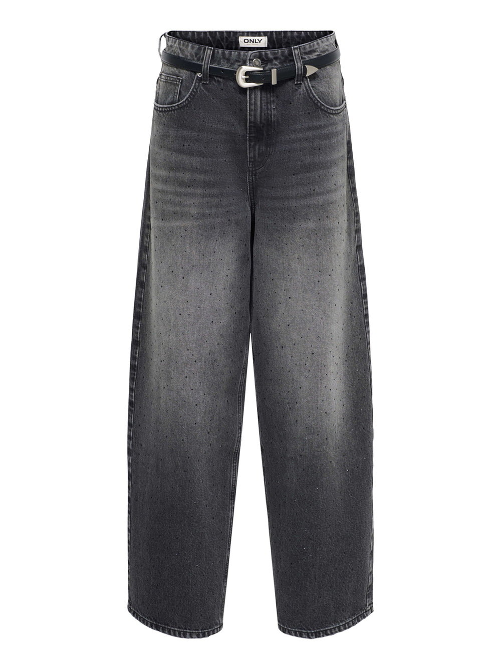ONLY DROP5 Jeans Onlamber Rhs Lw Ovs Bag Belt Red Dnm Dot - Denim Nero