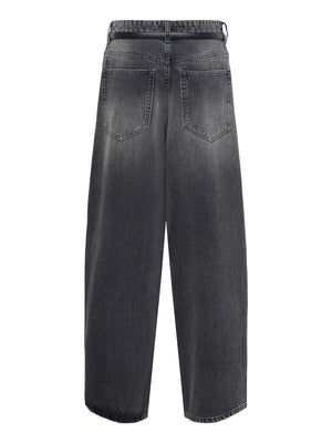 ONLY DROP5 Jeans Onlamber Rhs Lw Ovs Bag Belt Red Dnm Dot - Denim Nero