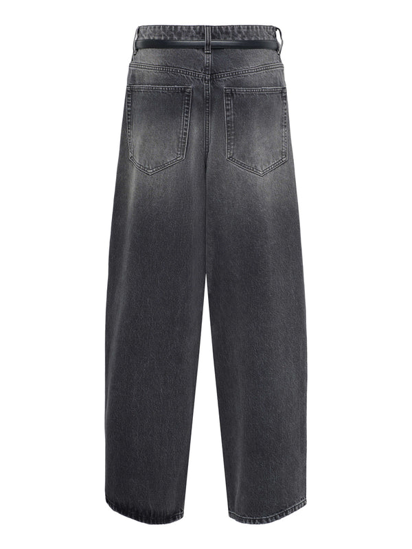 ONLY DROP5 Jeans Onlamber Rhs Lw Ovs Bag Belt Red Dnm Dot - Denim Nero