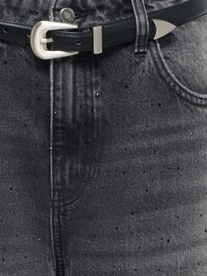 ONLY DROP5 Jeans Onlamber Rhs Lw Ovs Bag Belt Red Dnm Dot - Denim Nero