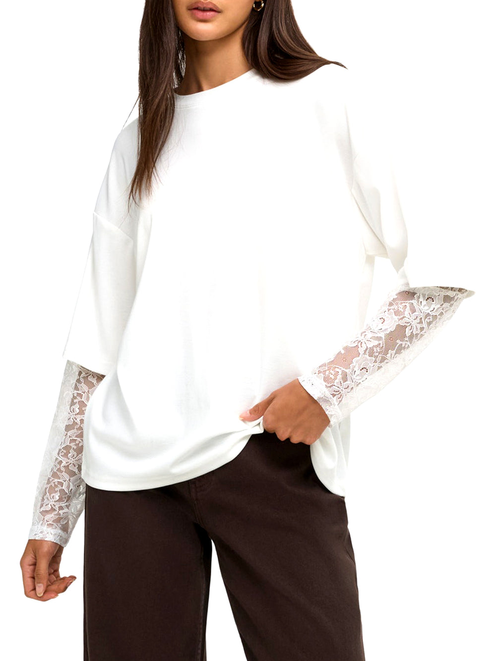 ONLY DROP5 Maglia Only Onlthlia Bianco