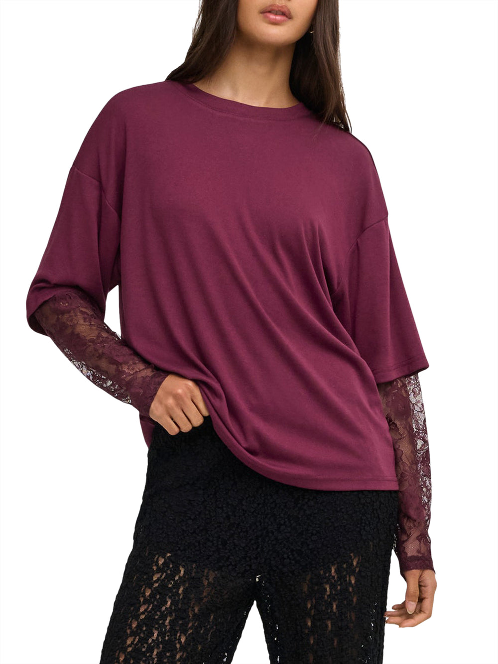 ONLY DROP5 Maglia Only Onlthlia Purple