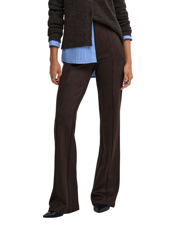 ONLY DROP5 Leggings Only Onlabena Mw Faux Suede Flar - Marrone