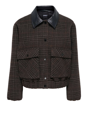 ONLY DROP5 Giubbotto Only Onlmika Check Bomber - Nero