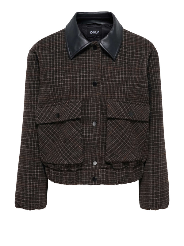 ONLY DROP5 Giubbotto Only Onlmika Check Bomber - Nero