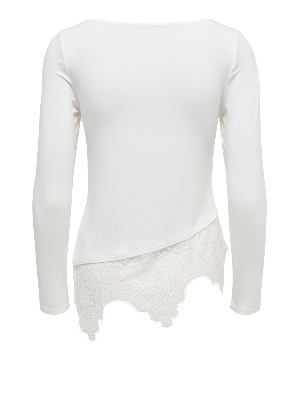 ONLY DROP5 Maglia Only Onllaila Lace Mix Top Jrs Noos - Bianco