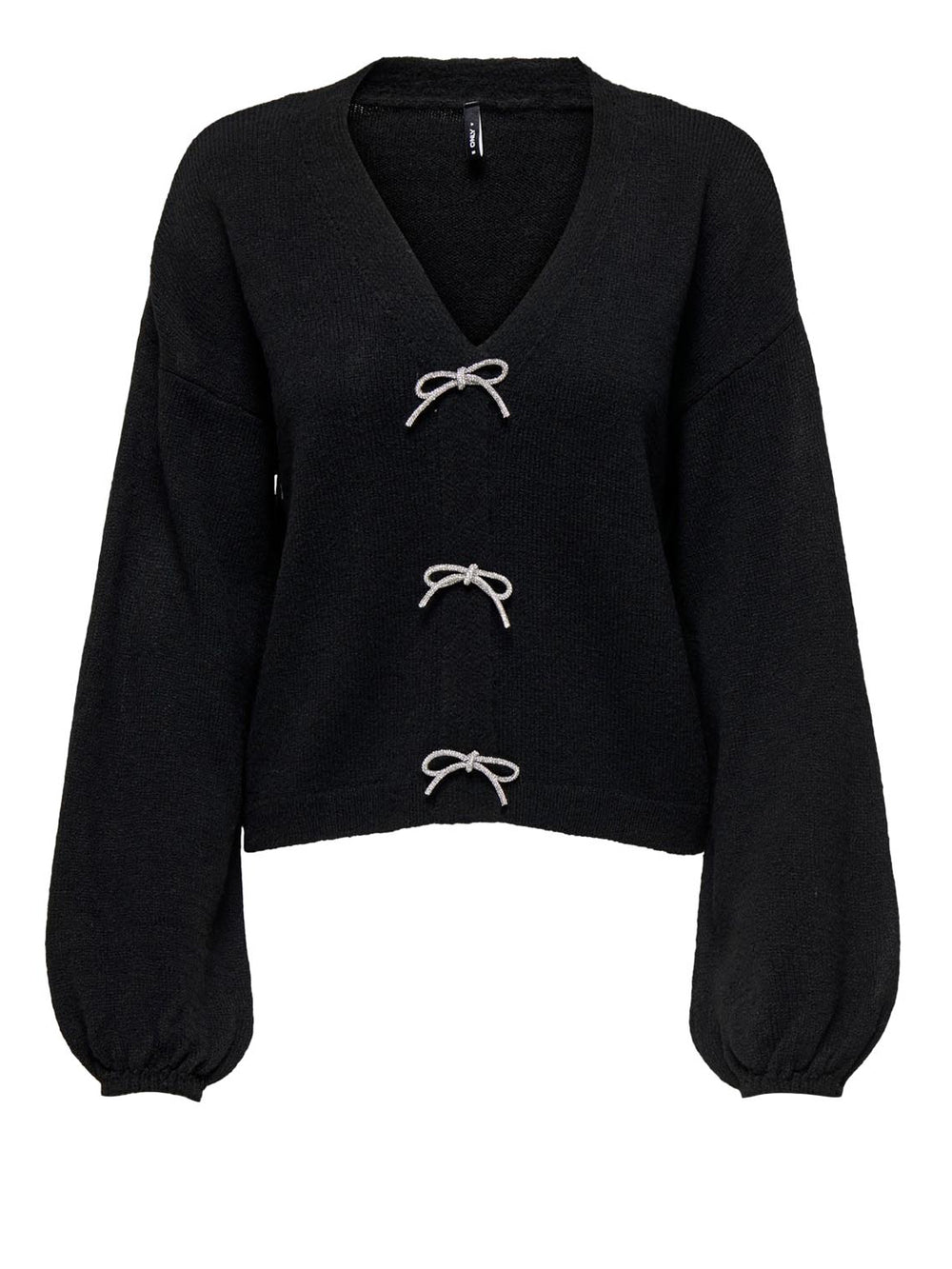 Only Cardigan con Fiocchi Glitter ONLY - Nero
