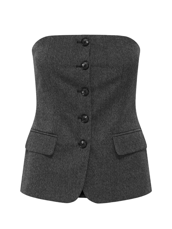 ONLY DROP6 Gilet Only Onlmarnie - Grigio