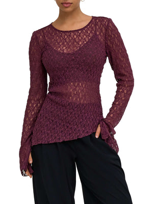 ONLY DROP6 Maglia Donna - Bordeaux