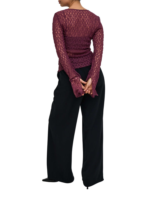 ONLY DROP6 Maglia Donna - Bordeaux