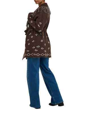 ONLY DROP6 Cardigan Donna - Marrone