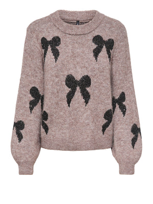 Only Maglione Only Onldoffa Ls O-Neck Glitter Grigio