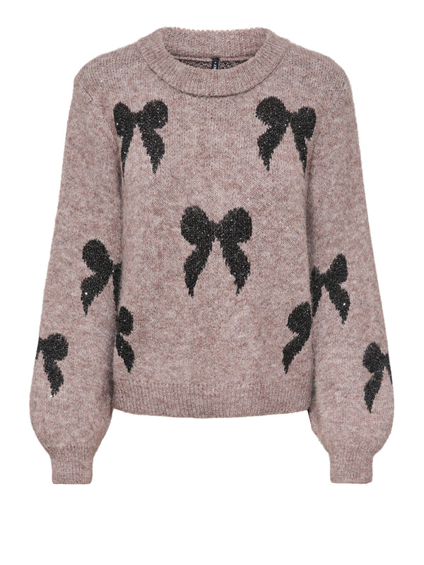 Only Maglione Only Onldoffa Ls O-Neck Glitter Grigio