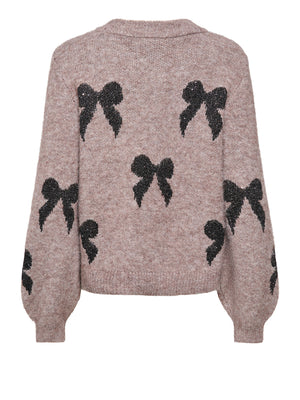 Only Maglione Only Onldoffa Ls O-Neck Glitter Grigio