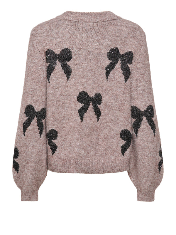 Only Maglione Only Onldoffa Ls O-Neck Glitter Grigio