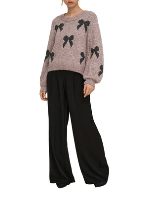 Only Maglione Only Onldoffa Ls O-Neck Glitter Grigio