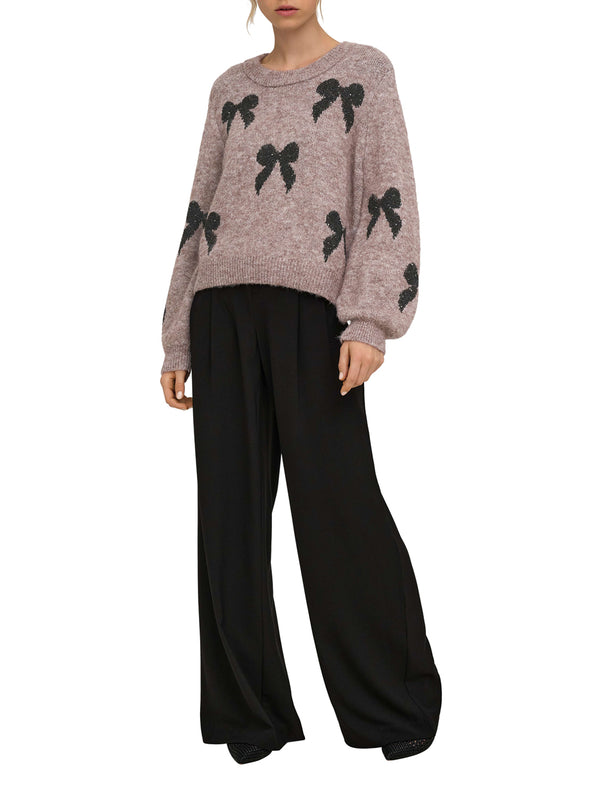 Only Maglione Only Onldoffa Ls O-Neck Glitter Grigio