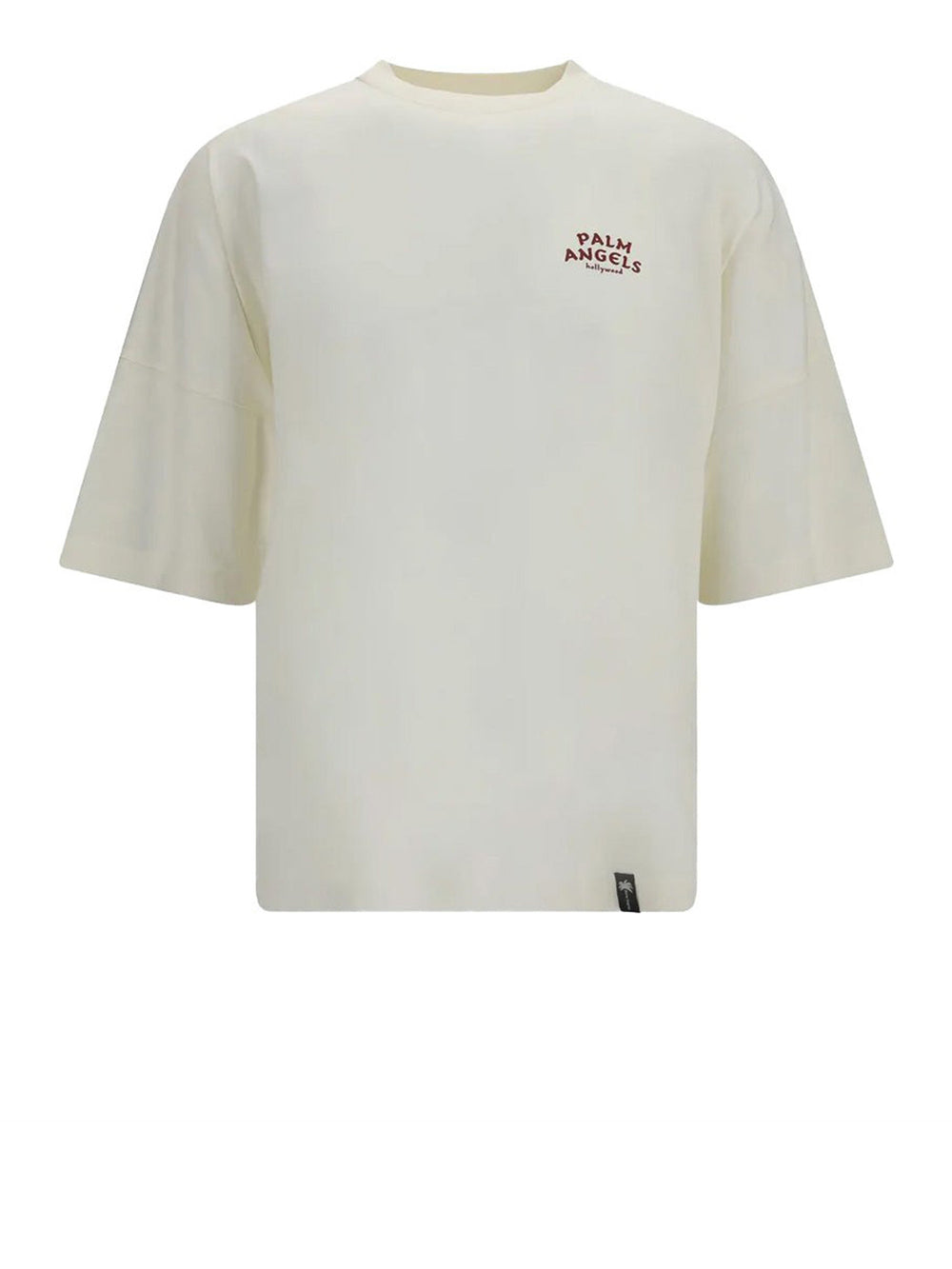 PALM ANGELS T-Shirt Stampa Palm Drift Back Over Tee Bianco