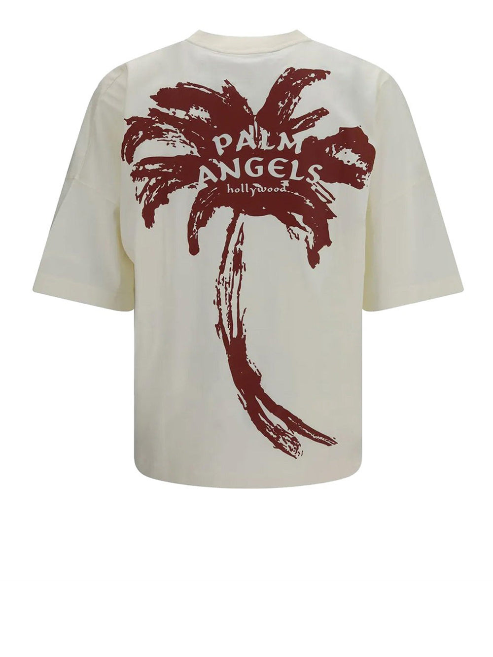 PALM ANGELS T-Shirt Stampa Palm Drift Back Over Tee Bianco