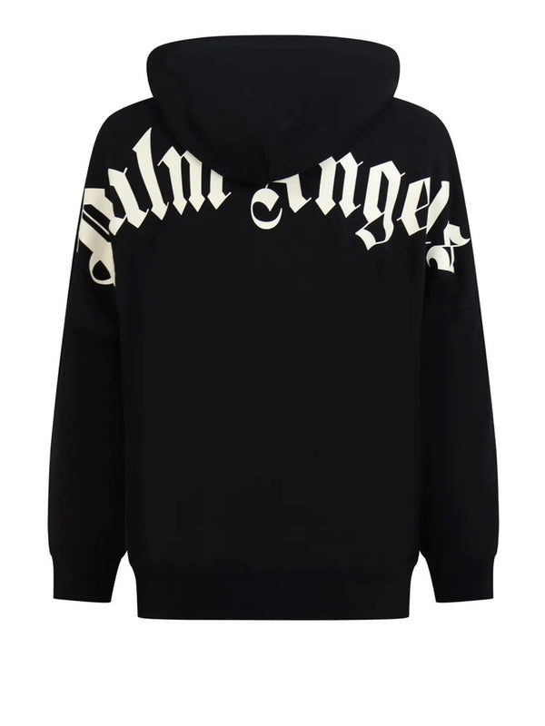 PALM ANGELS Felpa Palm Angels Classic Logo Over Hoodie - Nero