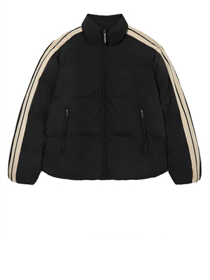 PALM ANGELS Piumino Classic Logo Track Puffer Jacket Palm Angels - Nero/Bianco