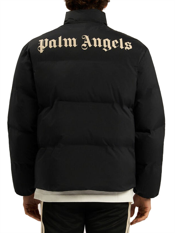 PALM ANGELS Piumino Classic Logo Track Puffer Jacket Palm Angels - Nero/Bianco