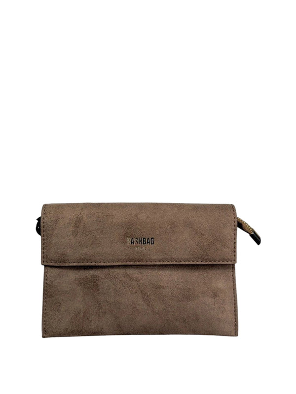 Pashbag Pochette Donna a Tracolla Odette Velour Pashbag Tortora