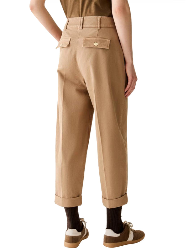 PENNY BLACK BLACK Pantaloni Penny Black Carrot Fit In cotone Cammello