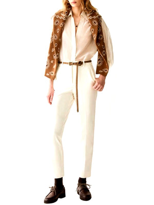 PENNY BLACK BLACK Pantalone Penny Black Slim Fit Bianco