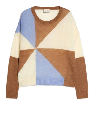 PENNY BLACK BLACK Maglia Penny Black A Intarsio In Mohair Blend Azzurro