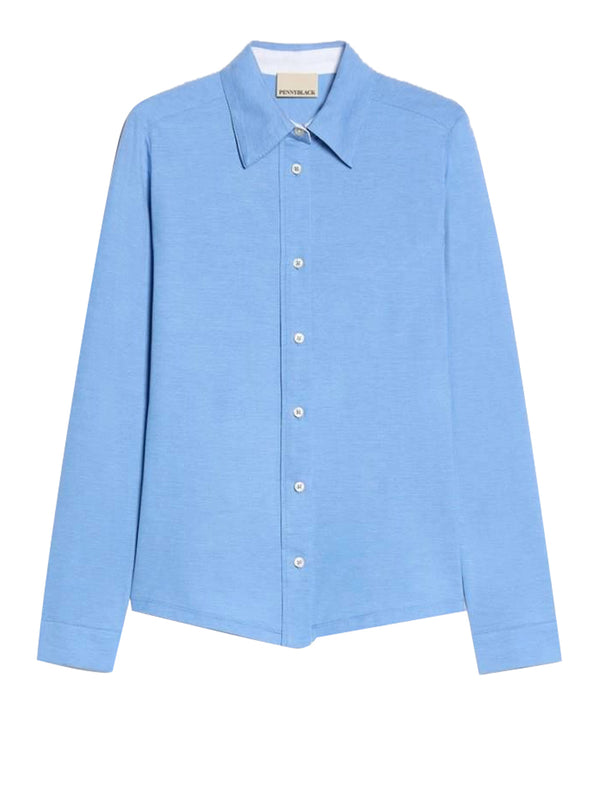 PENNY BLACK FREEDOM Camicia Slim Penny Black In Jersey Di cotone - Azzurro