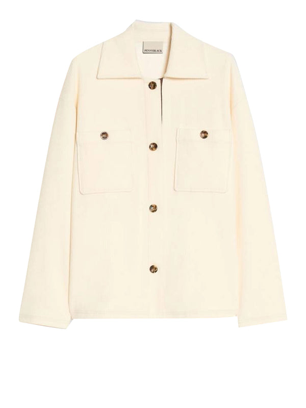 PENNY BLACK FREEDOM Giacca Penny Black Camicia in jersey velluto - Panna
