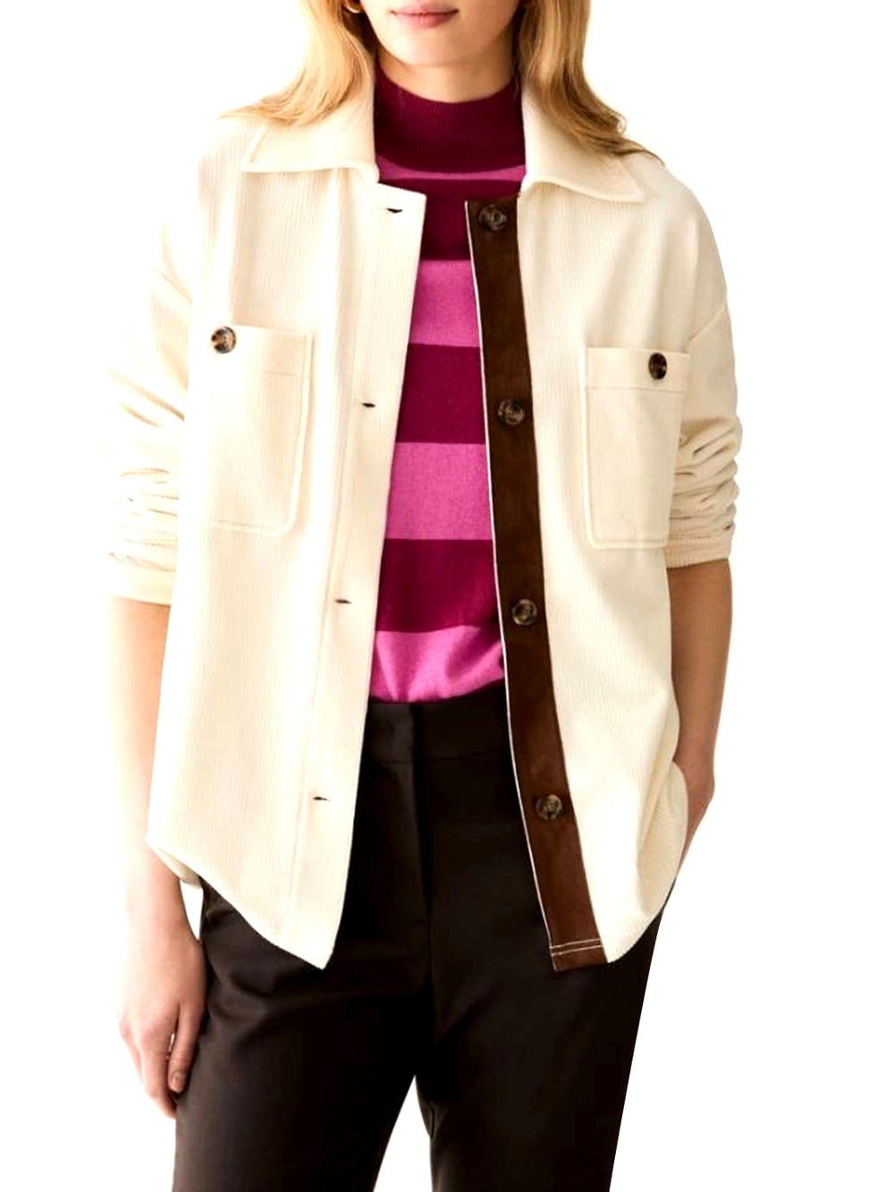 PENNY BLACK FREEDOM Giacca Penny Black Camicia in jersey velluto - Panna