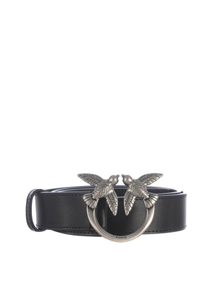 PINKO Cintura Pinko Logo Frontale Nero