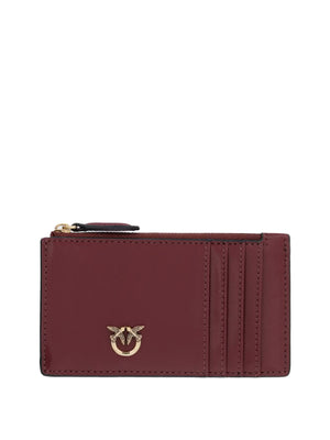 PINKO Portafoglio Pinko Airone Vitello Seta Bordeaux