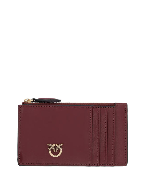 PINKO Portafoglio Pinko Airone Vitello Seta Bordeaux