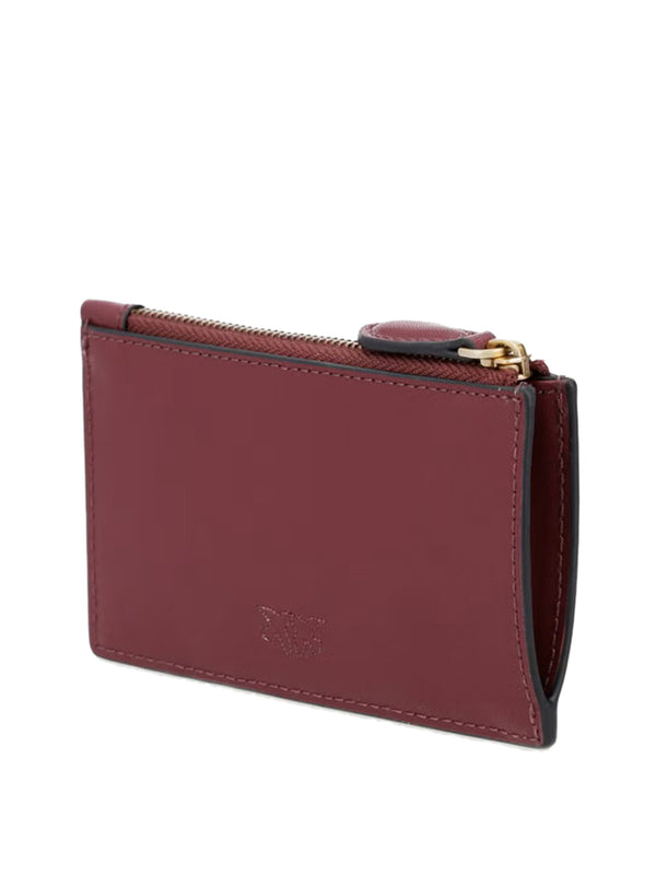 PINKO Portafoglio Pinko Airone Vitello Seta Bordeaux