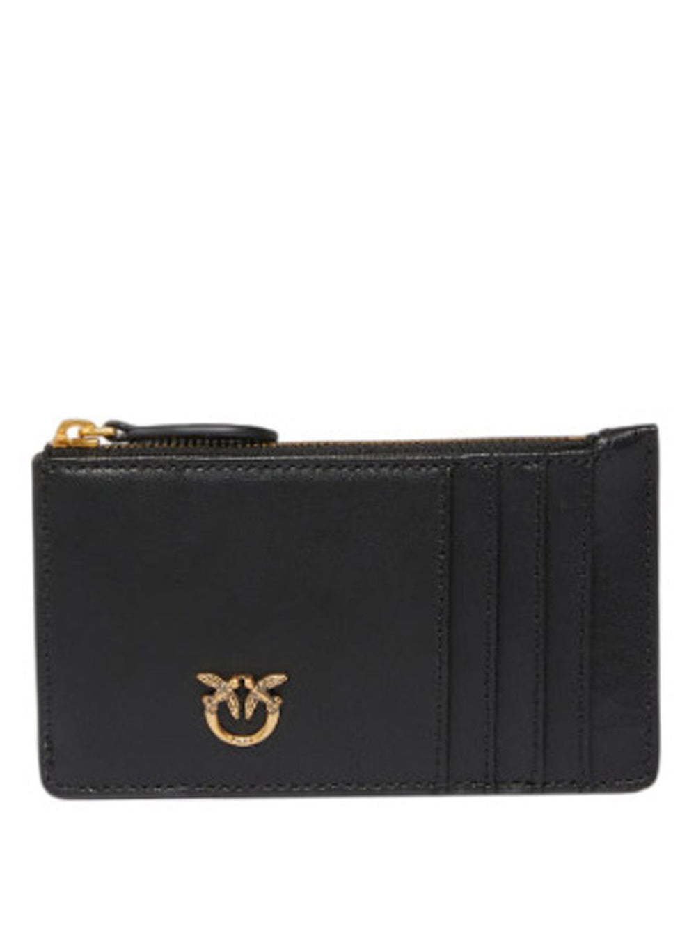 PINKO Pinko Porta Carte Airone Con Zip Nero Oro