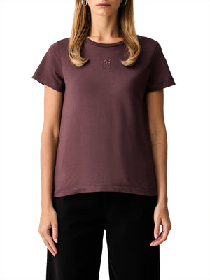 PINKO Pinko Bussolotto T-Shirt Jersey Logo Granata