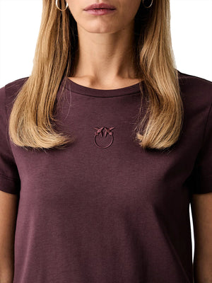 PINKO Pinko Bussolotto T-Shirt Jersey Logo Granata