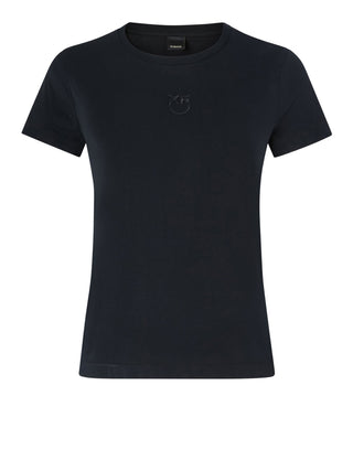 PINKO Bussolotto T-Shirt Pinko Jersey Logo Nero