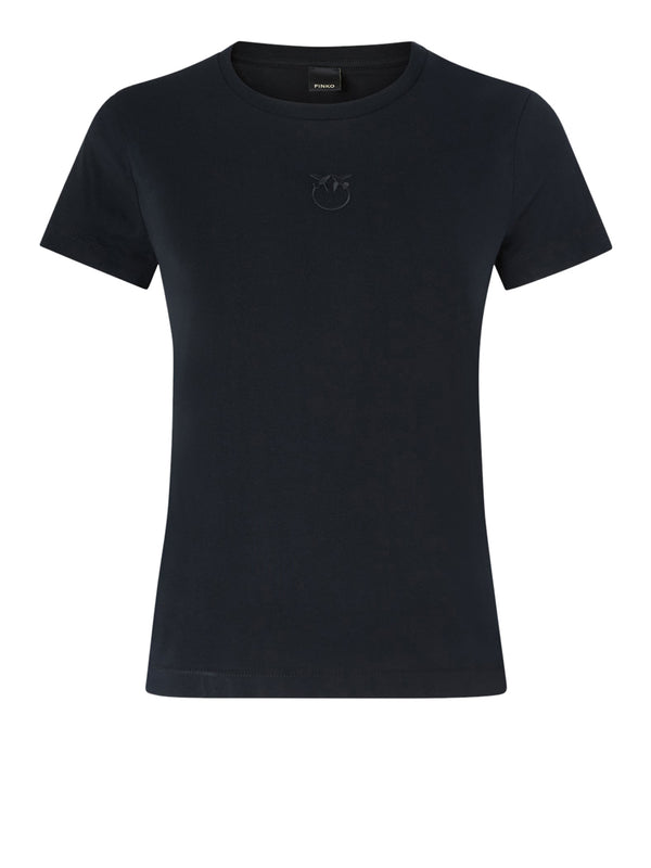 PINKO Bussolotto T-Shirt Pinko Jersey Logo Nero