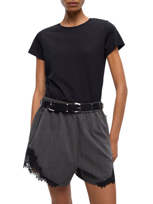 PINKO Bussolotto T-Shirt Pinko Jersey Logo Nero