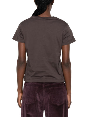 PINKO T-Shirt Pinko Basico Jersey Logo Marrone