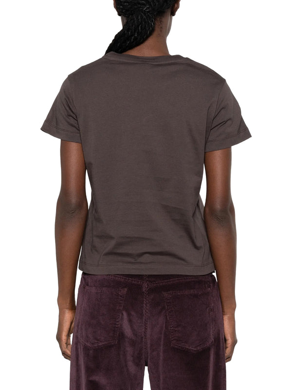 PINKO T-Shirt Pinko Basico Jersey Logo Marrone