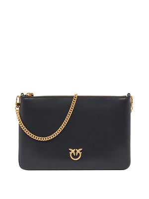 PINKO Borsa Media A Spalla Flat Love Bag Simply Pinko - Nero