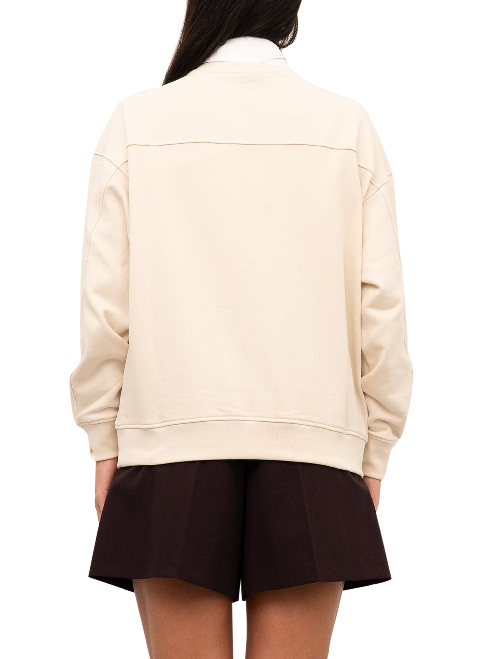 PINKO Felpa Pinko Nelly Ricamo Logo Beige