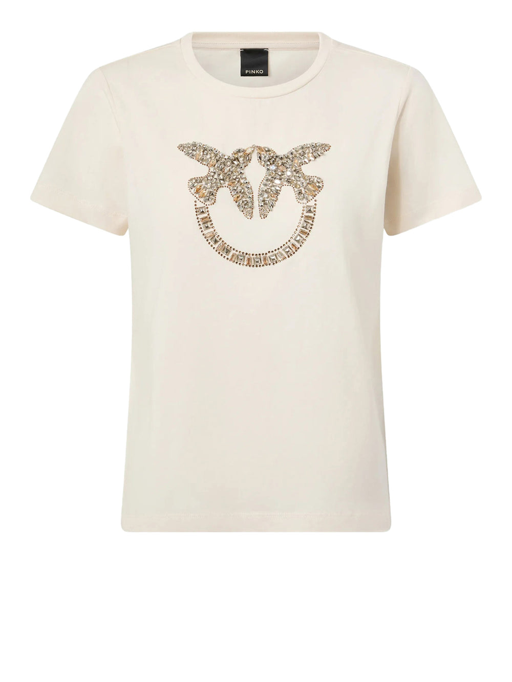 PINKO Pinko Quentin T-Shirt Jersey Ricamo - Beige