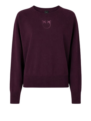 PINKO Maglia Pinko Lanzarote Lana Logo Viola